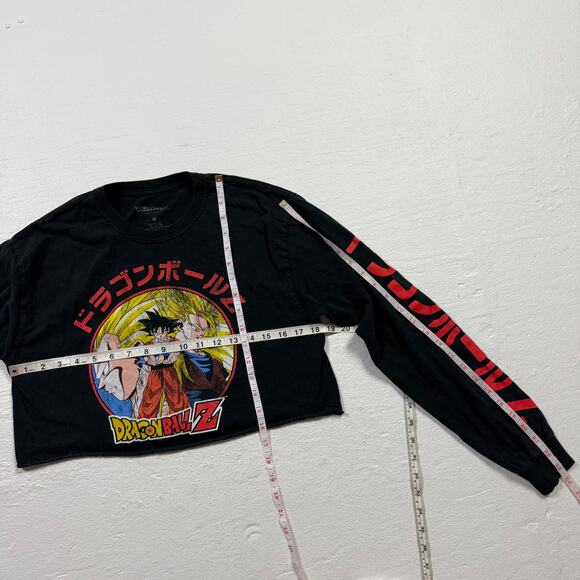 Reworked Dragon Ball Z Crop Long Sleeve Graphic Tee, Size Medium - Picture 4 of 6